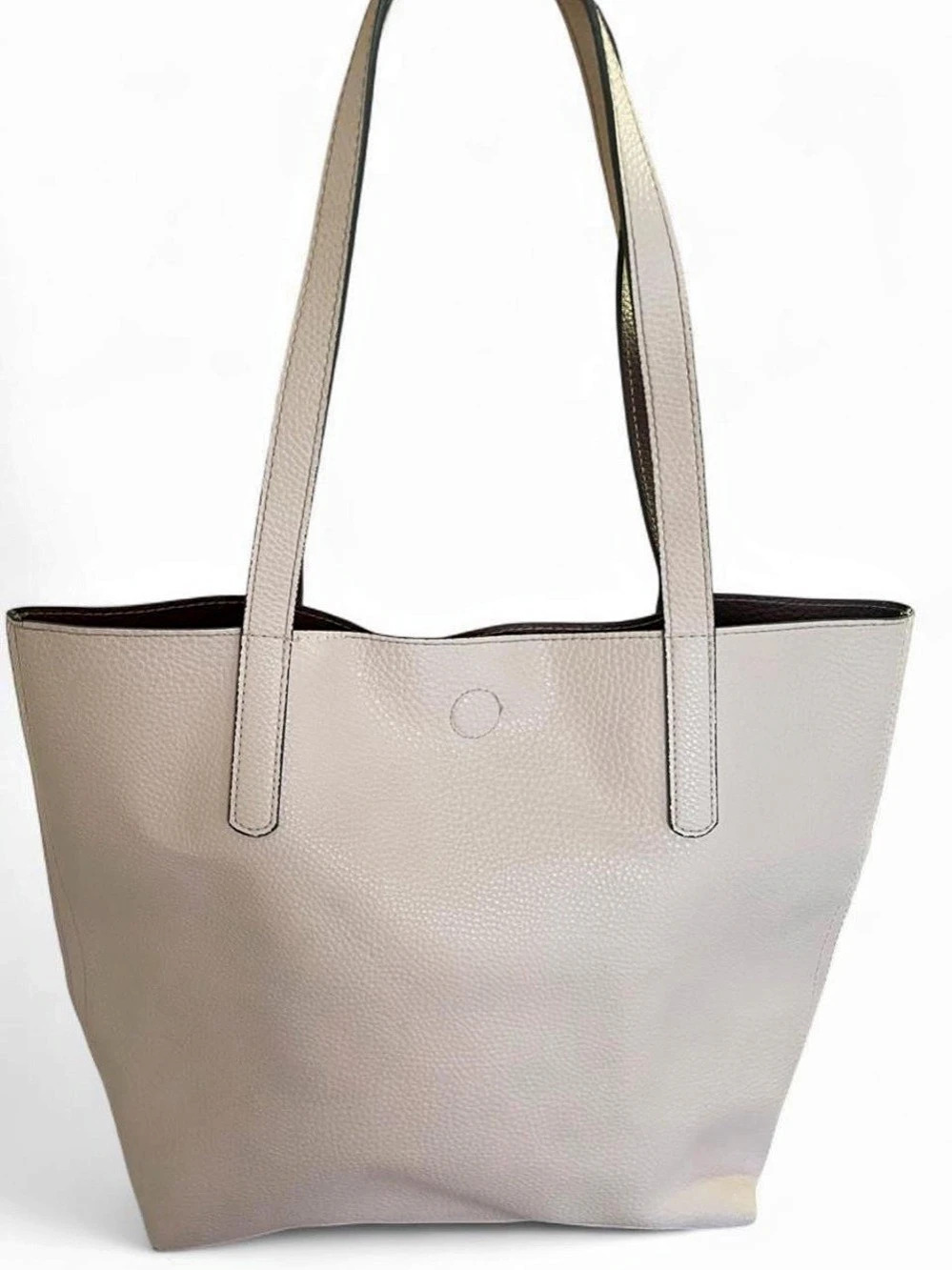 Reversible tote bag - light pink and maroon